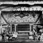 Elaborate on stage set for the final illusion 'The Lion's Bride,' featuring a real lion.